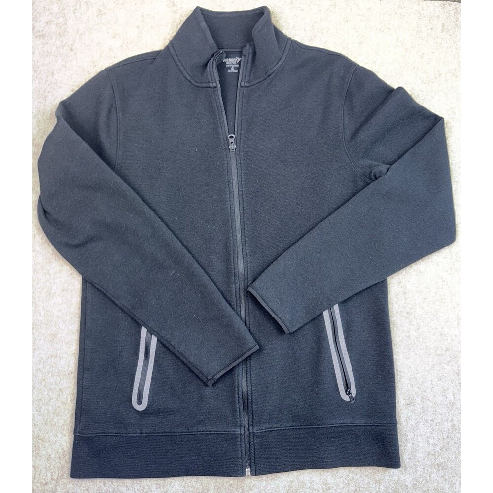 Old Navy Active Dynamic Fleece Men’s Medium Tall Full Zip Track Jacket Black